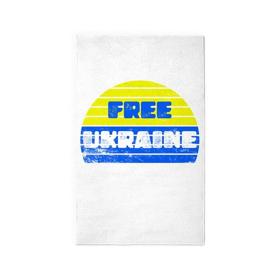 CafePress - Free Ukraine - 3'x5' Decorative Area Rug, Fabric Throw Rug
