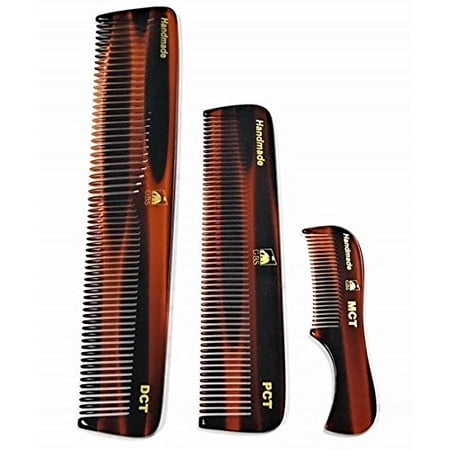 Men's Handmade Comb - 3 Pack - Styling Comb, Pocket Comb, and Mustache