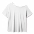 thumbnail image 5 of Seffadzy Womens Oversized T-Shirts Short Sleeve Off The Shoulder Loose Fit Tops Casual Summer Daily Workout Yoga Shirts, 5 of 6