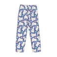 thumbnail image 5 of Goofa Cute White Rabbit Printed Soft Pajama Pants for Men, Wide Leg Comfy Casual Lounge Yoga Pants-Large, 5 of 9