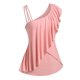 thumbnail image 1 of Top Sin Mangas Volantes Cuello Inclinado Tamaño Plus Rosegal  Camisetas sin mangas de talla grande, 1 of 5