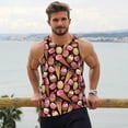 thumbnail image 6 of Logiee Ice Cream Cake Print Men's Workout Tank Top,Quick Dry Workout Tank Top,Gym Muscle Tee,Fitness Bodybuilding Sleeveless T Shirt-XX-Large, 6 of 7