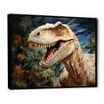 thumbnail image 2 of Designart "Pastoral Scene with a Prehistoric Dinosaur Legacy I" Animals Floater Framed Canvas Art Print, 2 of 7