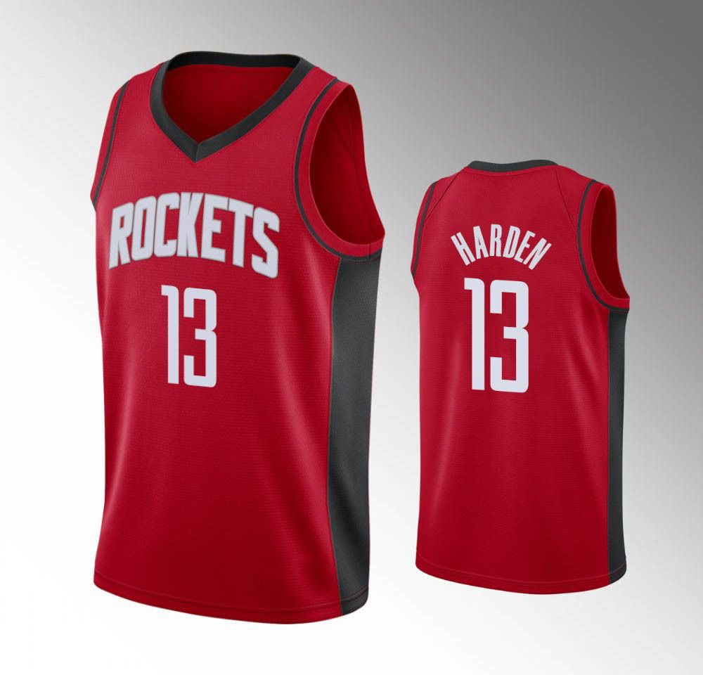 NBA_ Houston James's Harden Russell Westbrook Eric Gordon Covington Icon Red Custom Jersey - Walmart.com
