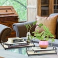 thumbnail image 3 of Stonebriar Solid Wood and Metal Decorative Tray Set, Black, 2 Pieces, 16.3" x 10.4", 3 of 7