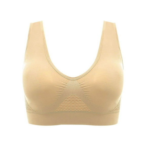 Deals Clearance under 5.00 Lindreshi Womens Plus Size Clearance 5.00 Permeable Summer Sport Yoga Wireless Bra