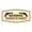 Ivory/Dark Brown, variant on Fancy Beware Owner is Armed Sign (Brushed Gold) - Small