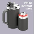 thumbnail image 5 of ASOBU DUPLEX 2-in-1 Travel Mug and Beer Can Holder Enjoy hot and cold drinks simultaneously -22 oz Hot Coffee or Tea Tumbler with Attached 12 oz Cold Can Holder for Beer or Soda, Black, 5 of 9