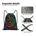 thumbnail image 3 of Kdxio Rainbow Glitter Print Drawstring Backpack Bag,Waterproof Draw String Back Sack, Gym Drawstring Bags Swim Bag For Unisex, 3 of 5