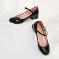 thumbnail image 5 of QHFBli Girls Mary Jane Shoes Low Block Heel Round Toe Dress Office Work Pumps, 5 of 8