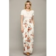 thumbnail image 5 of Made by Johnny Women's Short Sleeve Loose Plain Casual Long Maxi Dresses with Pockets XXL SOLID_WHITE_FLORAL, 5 of 6