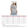 thumbnail image 4 of Blusa de manga corta Cuello redondo Letra impresa Moda Elegante Casual Blusa de manga corta Gris claro (fuente negra) XXL, 4 of 5