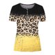 thumbnail image 4 of Fiudx Ofertas Del Día Moda Mujer Verano Casual Impresión Manga Corta Cuello En V Blusa Superior Camiseta, 4 of 5