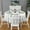White-1, variant on Design Pattern Round Tablecloth 60 Inch – Waterproof Polyester Table Cover with Full Print Design, Wrinkle Resistant & Washable for Kitchen Dining Party Decor