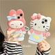 thumbnail image 3 of Funda de teléfono móvil de dibujos animados Kawaii Sanrio Hellokittyed Kuromi My Melody, Linda belleza de moda, funda protectora de silicona anticaída, 3 of 4