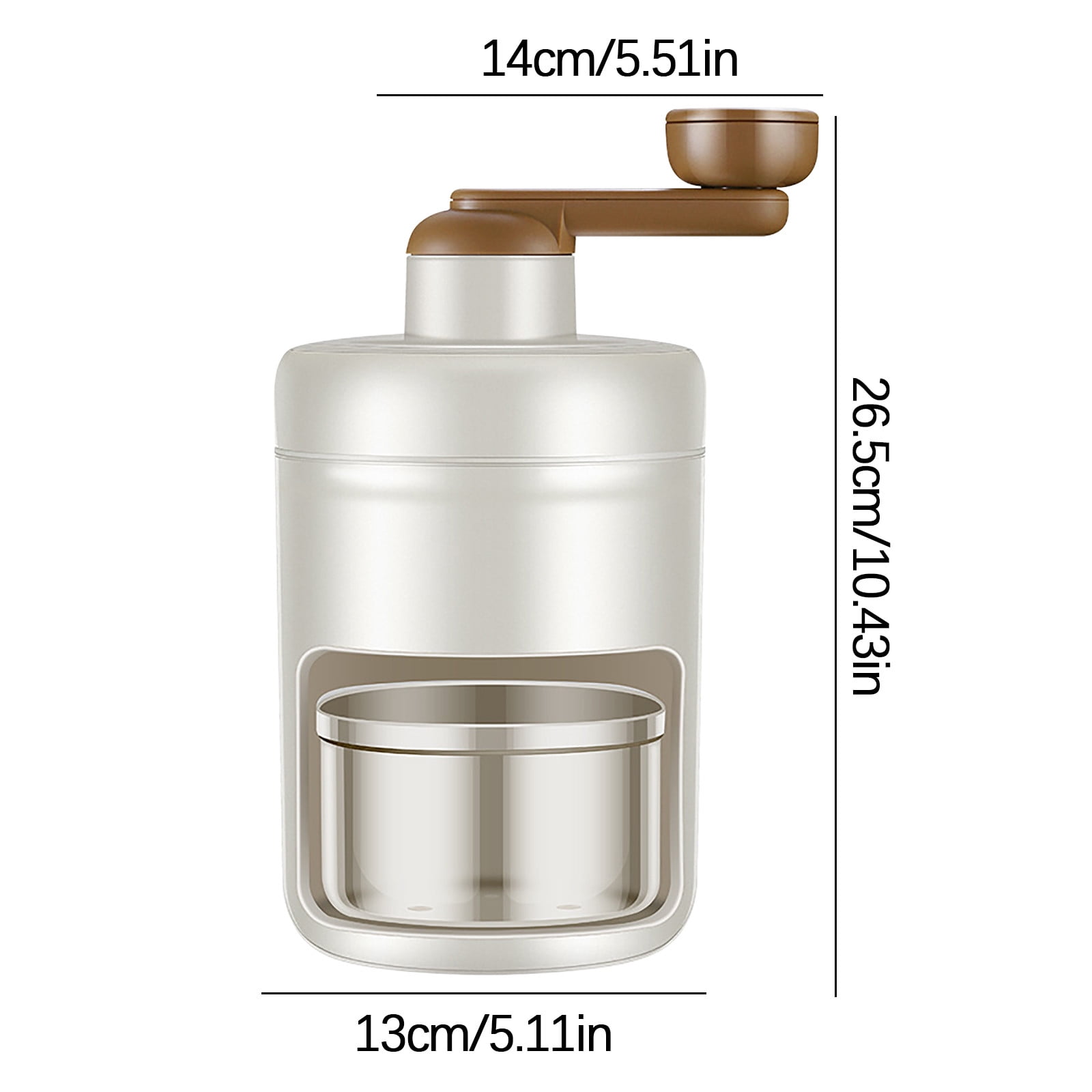 Cadorn Hand - Crank Ice Shaver - Manual Ice Crusher for Home Use, Slushies & Snow Cones