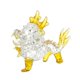 thumbnail image 5 of Figura de dragón de cristal de pie, estatua de dragón, minifigura decorativa china de colección amarillo, 5 of 9