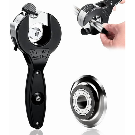 Ratcheting Pipe Cutter Tool, Core Tools Pipe Cutter, One-Hand Fast Pipe Cutting Tool, for Cutting Stainless Steel Copper Aluminium Pipes for Home Plumbing, DIY, and Professional Use