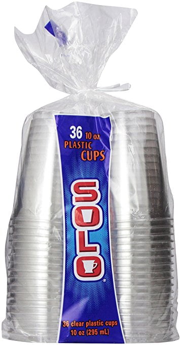 Solo Plastic Cups, 10 Oz, Clear, 36 Ct - Walmart.com