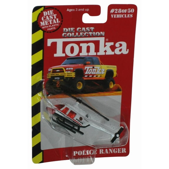 Tonka Die Cast Metal Police Ranger (1999) Maisto White Toy Helicopter #28/50