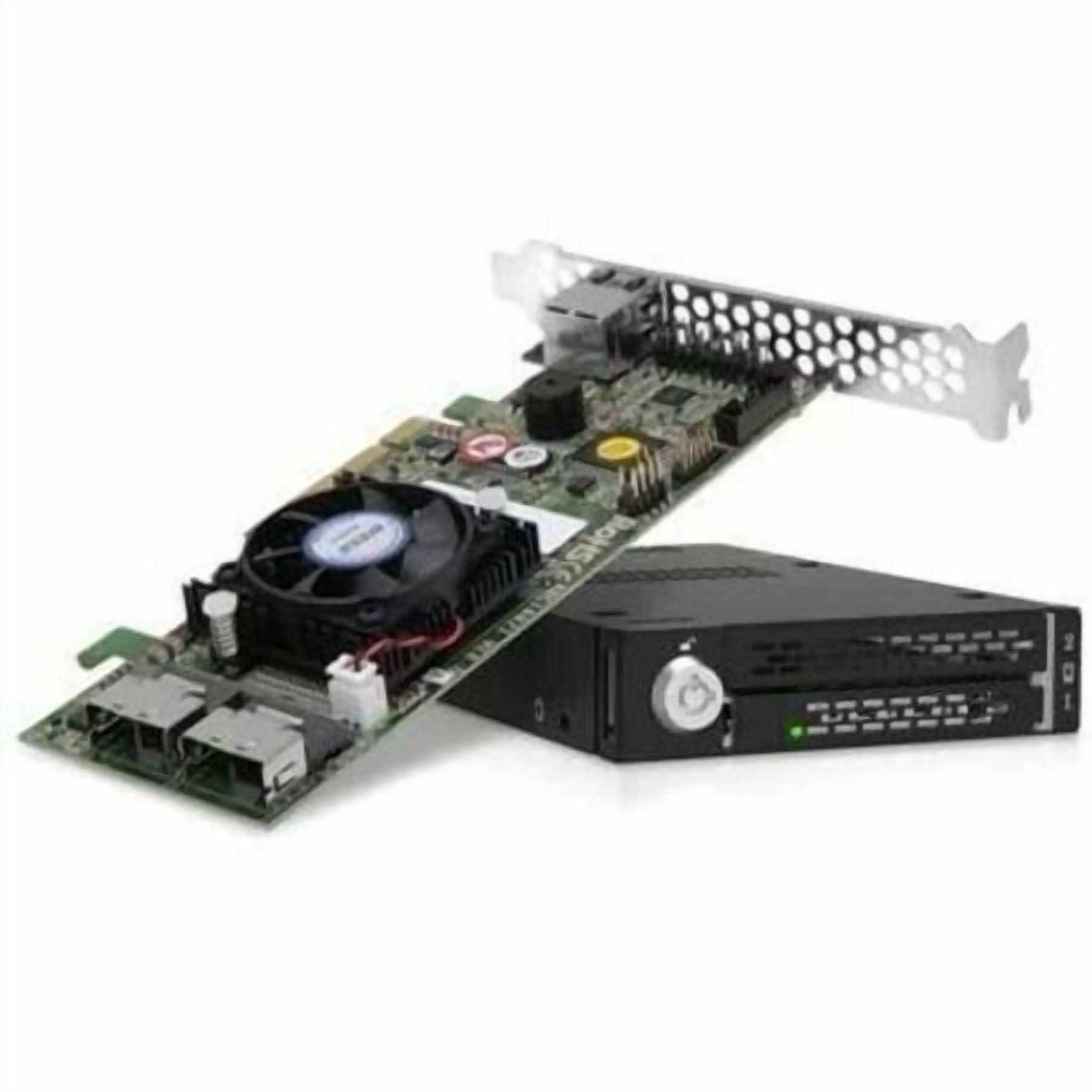 Icy Dock ToughArmor MB833MK-B V2 Drive Enclosure for 3.5" M.2, PCI Express NVMe 4.0 - SFF-8654 SlimSAS Host Interface Internal - Black (mb833mk-bv2)