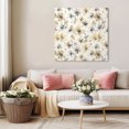 thumbnail image 5 of Beige Grey Spring Floral Wall Art Painting on Canvas, Watercolor Summer Botanical Canvas Art Home Prints Wall Art Framed Modern Artwork for Living Room Bedroom Wall Decor 8x8in, 5 of 9