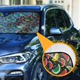 thumbnail image 3 of Green Yellow Red Watermelon Slices Car Windshield Sun Shade Foldable Car Front Window Visor Heat and UV Protection 57x31.5, 3 of 8
