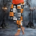 thumbnail image 2 of COMVALUE Halloween Leggings for Women High Waist Printed Yoga Pants Holiday Tights Costume Plus Size Yellow Size S, 2 of 7