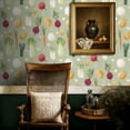 thumbnail image 5 of Boho Peel and Stick Wallpaper Whimsical Vegetable Carrots Potatoes Broccoli Wall Mural 17.7in x 9.8ft Self Adhesive Removable Wall Paper Renter Friendly Wallpaper for Bedroom Kitchen Farm, 5 of 8