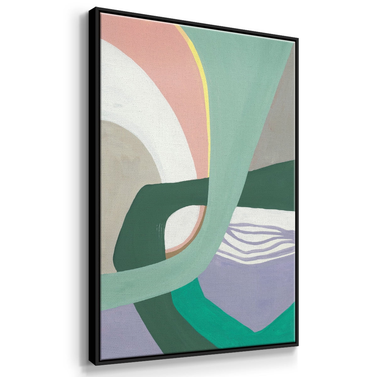 Merge Left Framed Premium Gallery Wrapped Canvas - Ready to Hang - 27 x 41 - Black Floating Frame