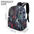 thumbnail image 3 of Herramientas-theme Backpack, Campus style schoolbag Bookbag with Adjustable Shoulder Straps And Large Zip Compartment, Unisex Travel Bags.42x30x15cm, 3 of 6