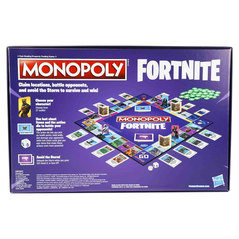 Hasbro FORTNITE MONOPOLY Ages 13+ 2-7 Players