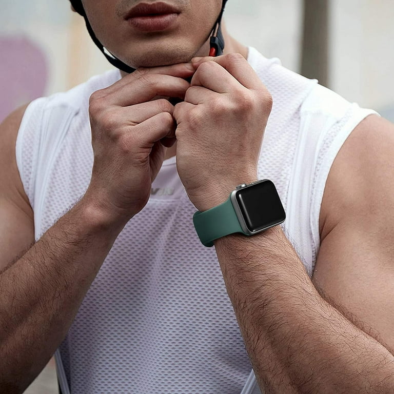 YuiYuKa Silicone Strap Sport Band Compatible with Apple Watch Ultra Bands  49mm 40mm 44mm 41mm 45mm 42mm 38mm Women Men , Sport Wristwatch Replacement  iWatch Series 9 8 7 6 5 4 3 2 1 SE Ultra 