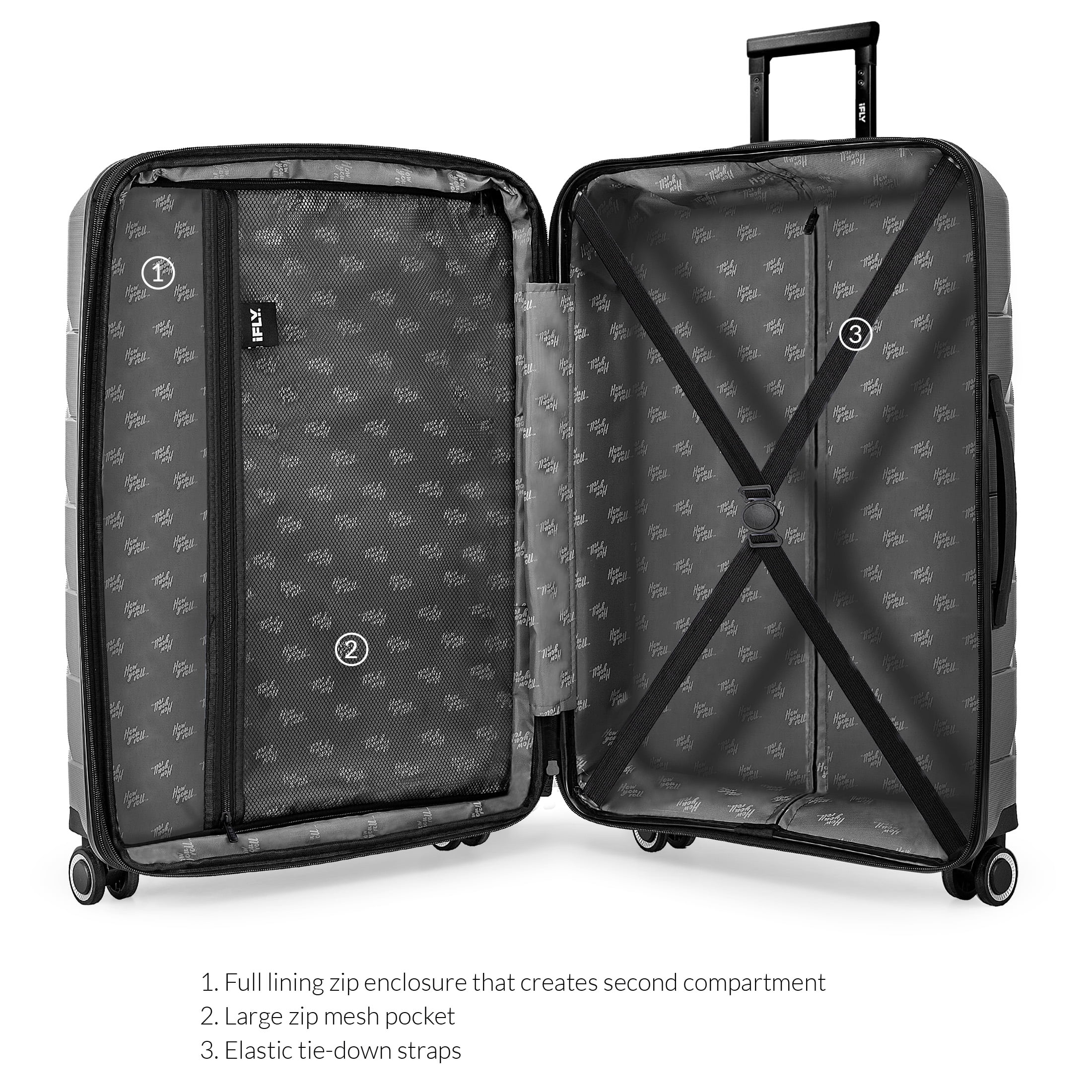 PUR by iFLY Hardside 28 Checked Luggage Charcoal Walmart
