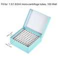 thumbnail image 3 of Centrifuge Tube Storage Box, 100-Well Waterproof Cardboard Holder Blue, for 1.5/1.8/2ml Micro Centrifuge Tubes, 3 of 5
