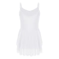 thumbnail image 3 of TiaoBug Kids Girls Gymnastics Leotard with Tutu Skirt Ballerina Dress Ballet Dance Practice Outfits White 8, 3 of 6