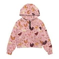 thumbnail image 4 of Xoenoiee Rooster Chicken Butterfly Floral Print Youth Girls Half Zip Sweatshirt Quarter Zip Pullover Hoodies Fall Clothes with Pocket for Teen Girls, Size 9-10 Years, 4 of 7