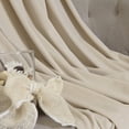 thumbnail image 2 of Quality Home Luster Velvet Room Darkening Curtains - Back Tab/Rod Pocket - Beige - 52" W x 84" L (1 Panel), 2 of 5