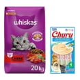thumbnail image 1 of Whiskas Original Carne 20 kg + Churu Atún con Vieira Sobre con 4 Tubos de 14 g, 1 of 3