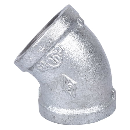 World Wide Sourcing 4-1-1-4G 1.25 In. Galvanized 45 Degree Elbow
