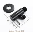thumbnail image 2 of 1/2" x 1/2" BSP Black Powder Coated Brass Ceramic Water Angled Modern Basin Sink, 2 of 5