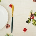 thumbnail image 3 of DriftAway Christmas Ribbon Rectangle Table Cloth Linen Tablecloth Christmas Print Dining Table Cover for 10 Foot Rectangle Tables Xmas Ribbon Table Cloth for Thanksgiving Christmas 54 x 120 Inch, 3 of 7