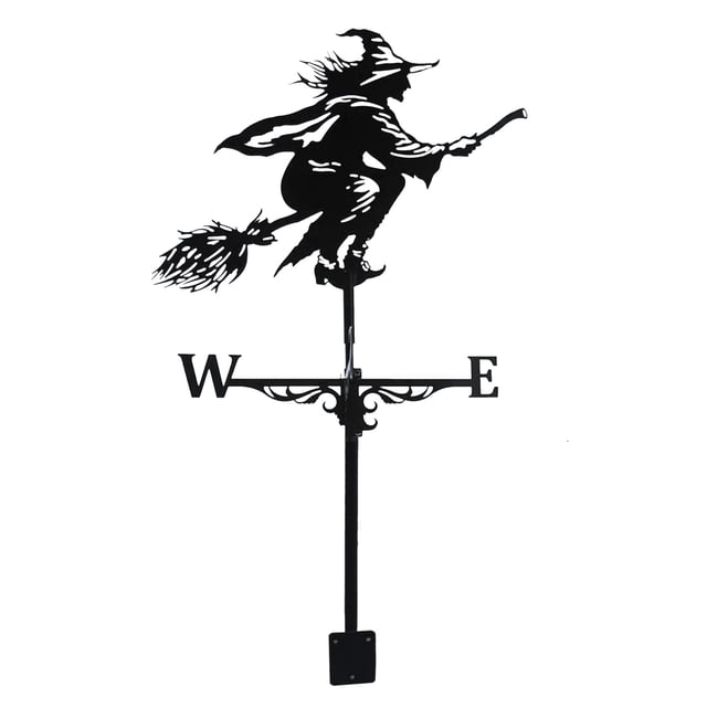 Witch Weather Vanes Yard Ornament Retro Dragon Wind Weather Vane
