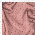 thumbnail image 4 of Soimoi Orange polyester Crepe Fabric Leaves & Flowerpecker Bird Decor Fabric Printed Yard 42 Inch Wide, 4 of 5