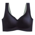 thumbnail image 2 of Sujetador sin costuras Sport Yoga Running Hacer subir Vest Underwire Soft Sleep Ropa interior de mujer, Negro, XXL Monstrate  AP001300-04B, 2 of 7