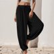 thumbnail image 5 of WILLBEST Pantalones Casuales para Mujer, Holgados, Utilitarios, de Cintura Alta, con Pierna Ancha y Bolsillos para Mayor Comodidad y Estilo En Verano. Extra Grande, 5 of 8