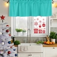 thumbnail image 5 of Turquoise Curtain Valances for Windows, Kitchen Valance Window Treatments Panel 2 Pack, Solid Color Farmhouse Turquoise Rod Pocket Short Curtains for Bathroom Bedroom 60 x 18 Inch, 5 of 8