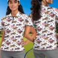 thumbnail image 4 of Binienty Patriotic Horse Star Golf Shirt for Couple Breathable Quick Dry Funny Golf Shirt for Men Women with Quarter Zip Classic Fit Short Sleeve Athletic Tops for Running Casual, 4 of 7