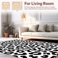 thumbnail image 2 of ODIKA 2'x3' Machine Washable Non-Slip Area Rug, Stylish Black and Animal Print High Traffic Rug, Black, 295496, 2 of 7