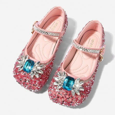 

Toddler Girls Rhinestones Mary Jane Flats Leather Shoes Hook And Loop Fastener Shoes Outdoor Shoes Comfy Shoes With Cristal Decor For Piano Performance Spring And Summer